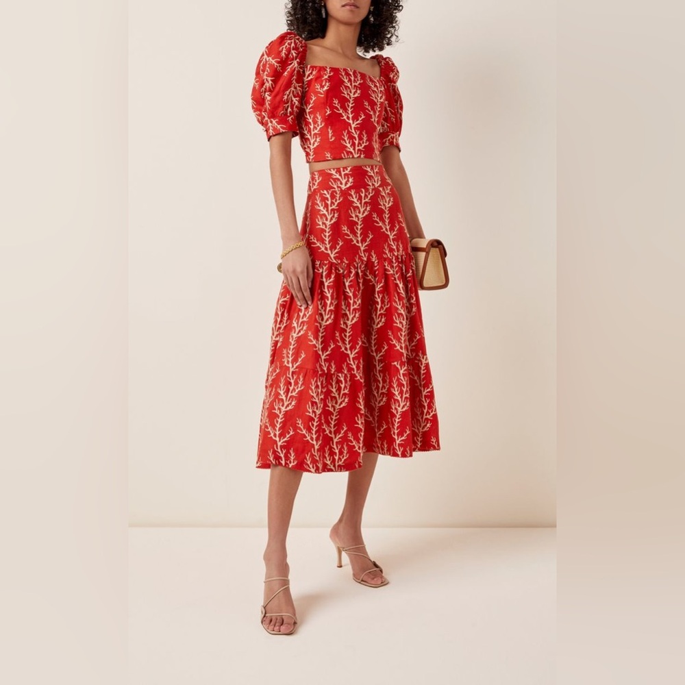 SET! Agua by Agua Bendita | Arrecife crop top and midi dress